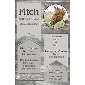 Fitch Stall Card.